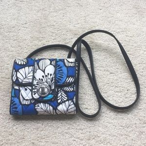 Vera Bradley blue floral crossbody